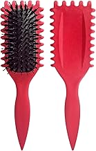 LAC FOR YOU Spazzola per Capelli Ricci – Setole Arrotondate e Morbide - Spazzola Ricci Styling Anticrespo con Impugnatura Ergonomica, Definizione Beach Waves - Magenta