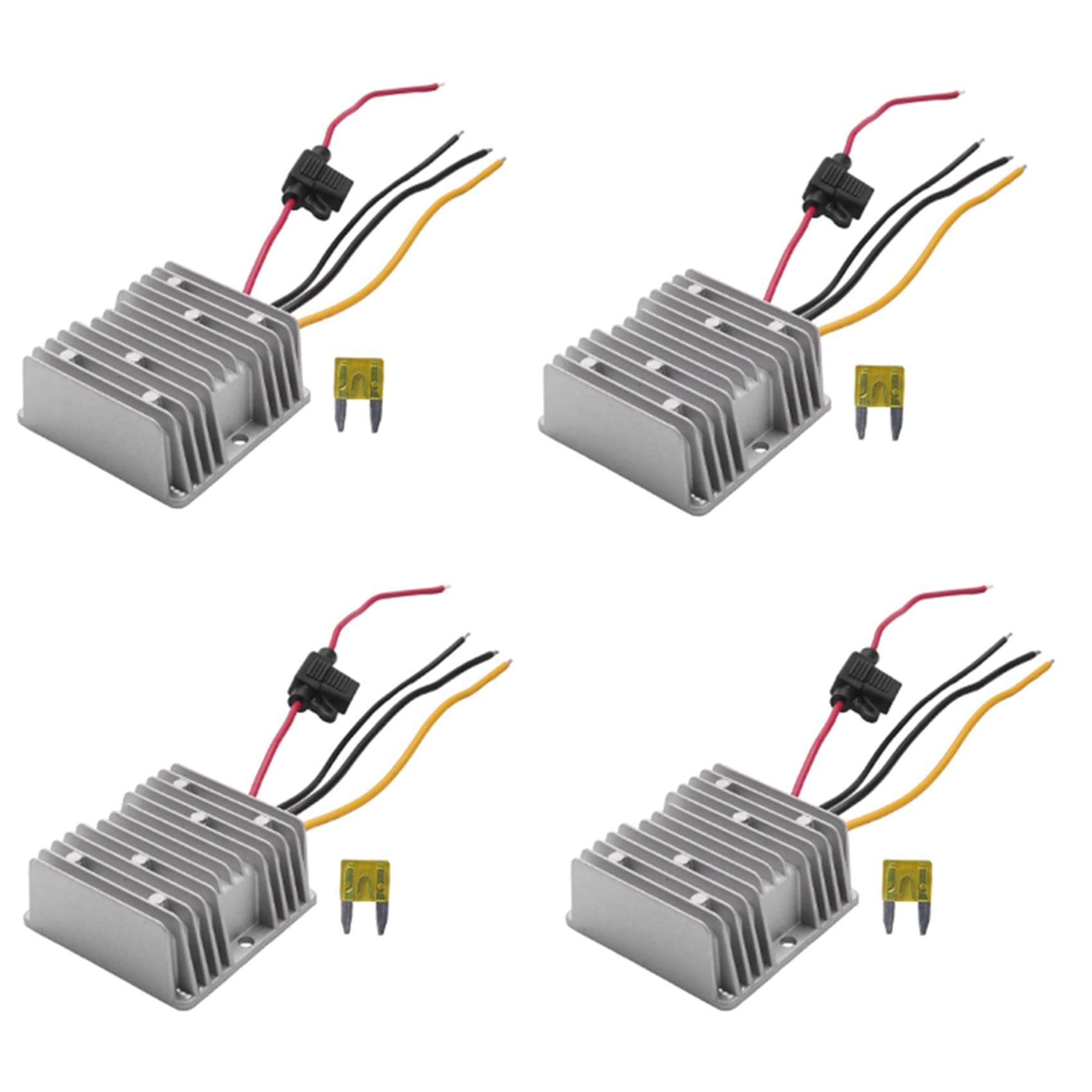 4X CC 36V / 48V A 12V 20A Convertidor de Voltaje DC Regulador Reductor Reductor Transformador Convertidor de Potencia con Fusible