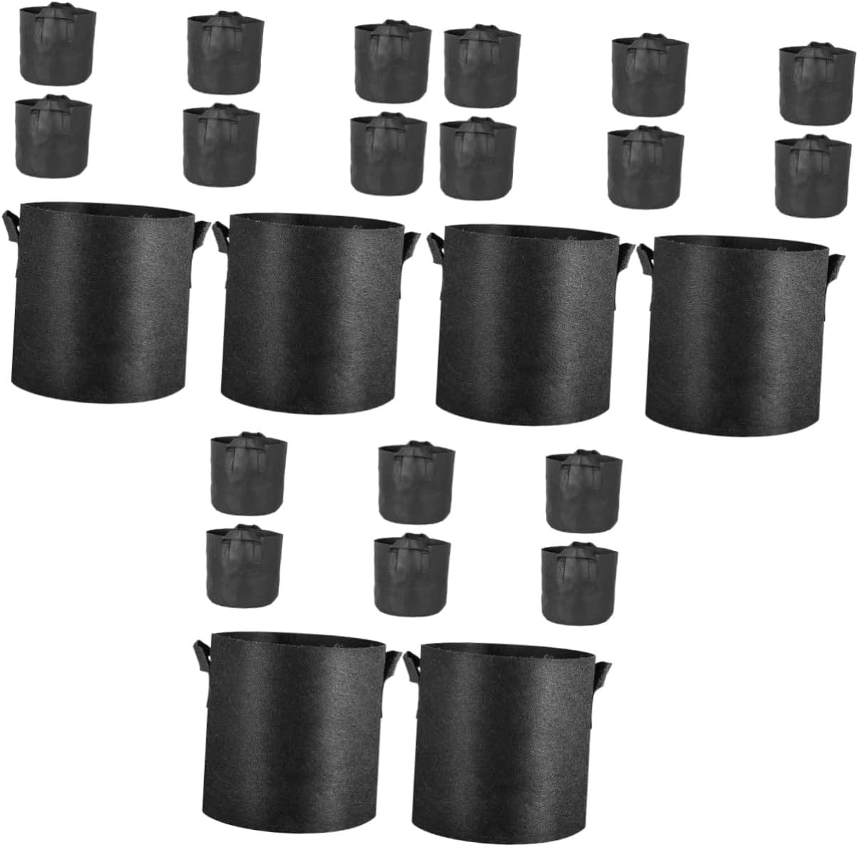 balacoo 24pcs Plant Grow Bags Non-Woven Grow Bags for Gardening Planting for Vegetable Flower Easy to Use Handles