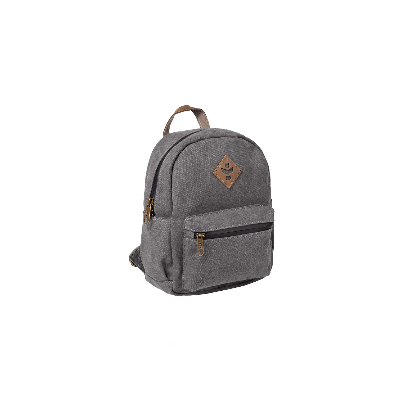Revelry Shorty Smell Proof Small Backpack Lockable Water-Resistant with Carbon Filter System - 7.4 L (Ash)