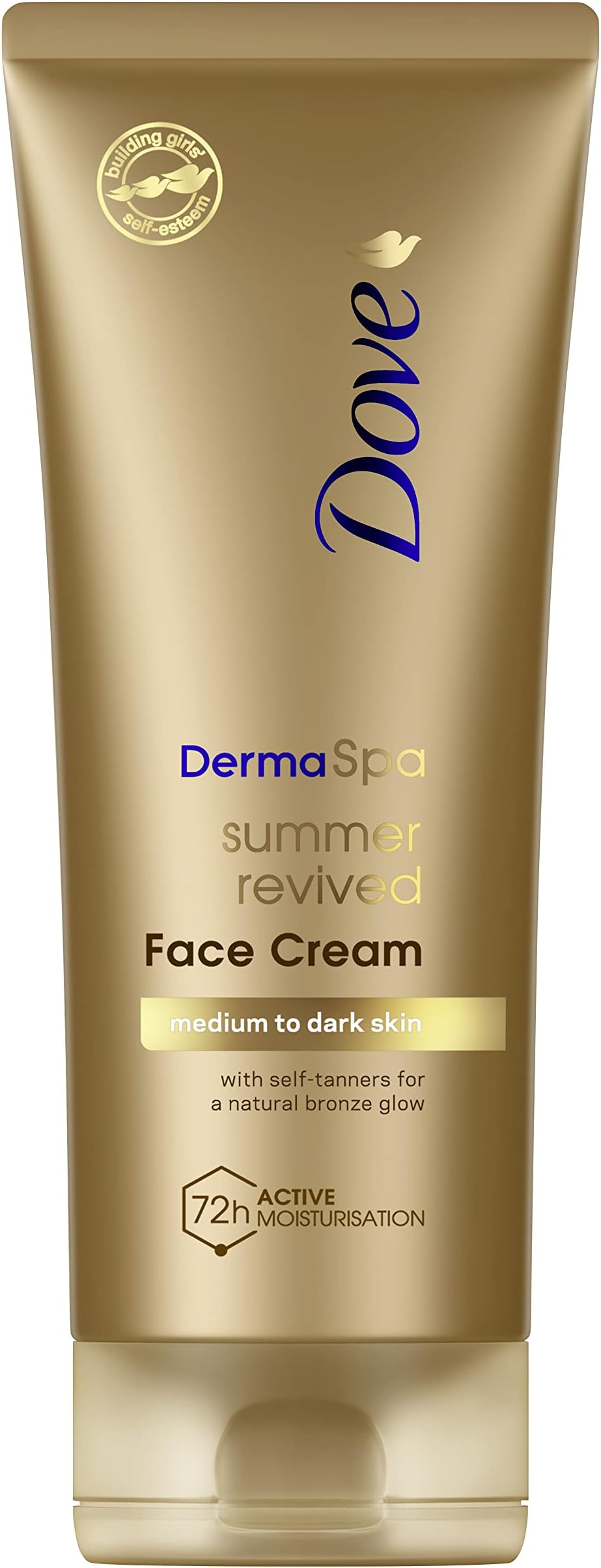 Dove DermaSpa Face Cream for natural bronze glow Summer Revived medium to dark self-tan 75 ml