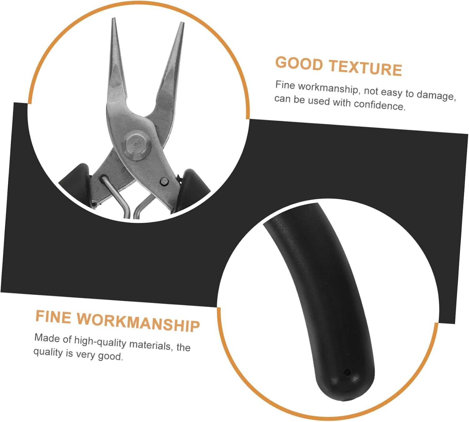 NUOBESTY 3pcs Sturdy Stainless Steel Nose Jewelry Pliers for Beading and Crafting Essential Tool for Jewelry Making Handicrafts and Projects