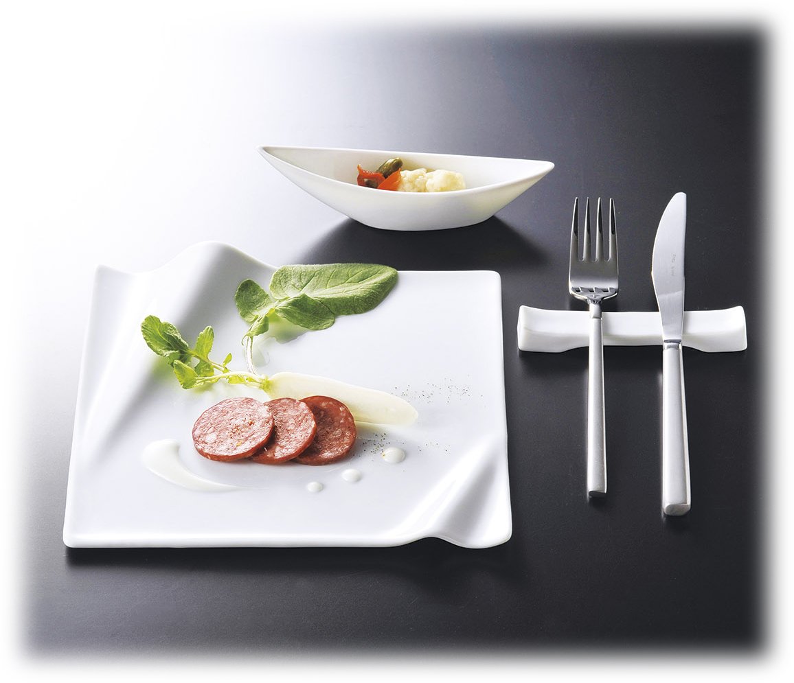 Amazon.co.jp: 光洋陶器 ネプチューン スクエアプレート 17.5cm ピュア