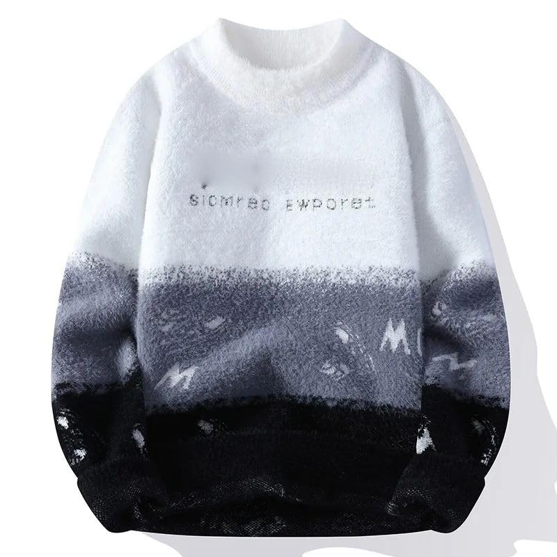 Pull business hommes rayé de qualité supérieure et coupe ample
