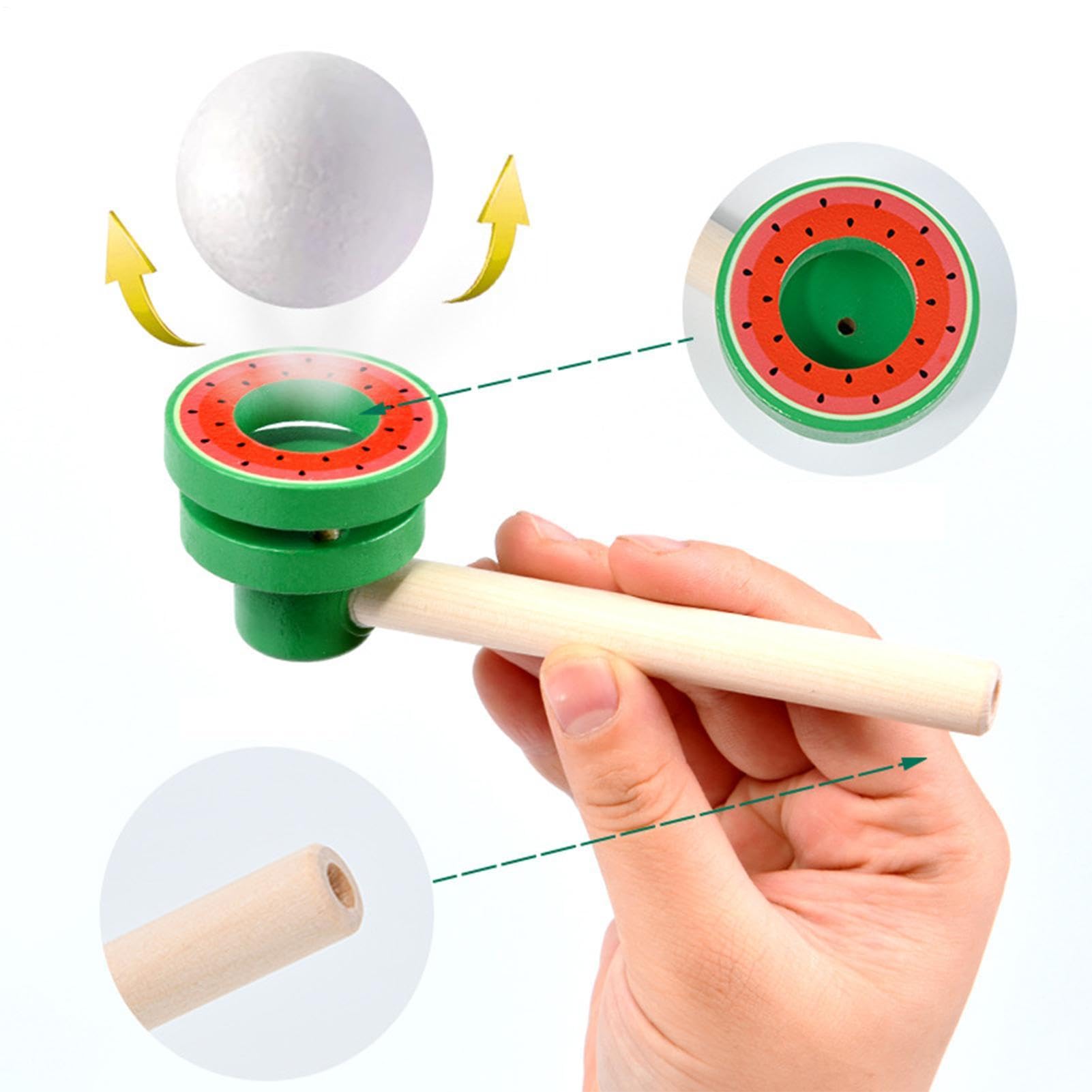 Ballblasspielzeug – 5.91 Inches Ergonomisches Holz Spielzeug | 50g Schwebender Ball – Kognitives Blasrohr Set Zur Förderung Der Kognition Ideal Für Kindergeburtstage Und Lustige Partyspiele.