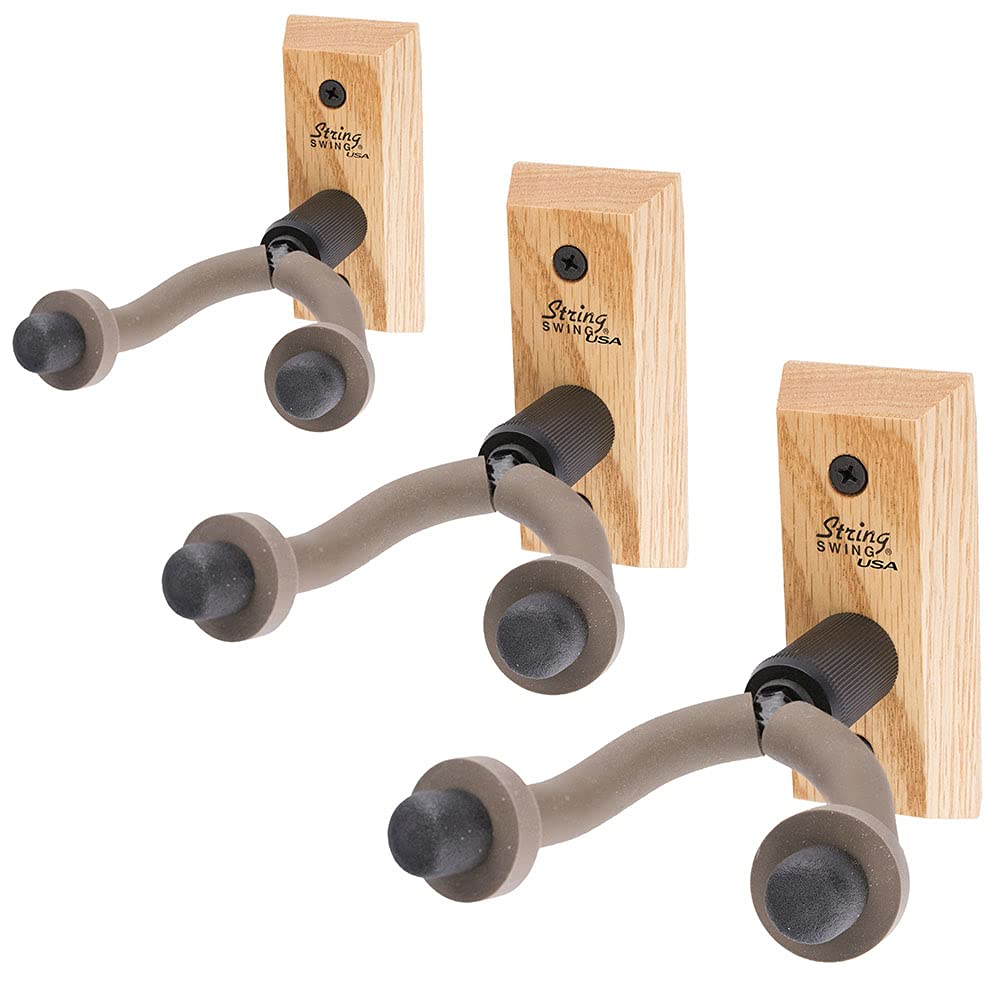 String SwingWall  Guitar Hangers Oak (3 Pack) CC01-O