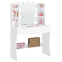 Yaheetech Toeletta Trucco con 10 Luci LED e Specchio