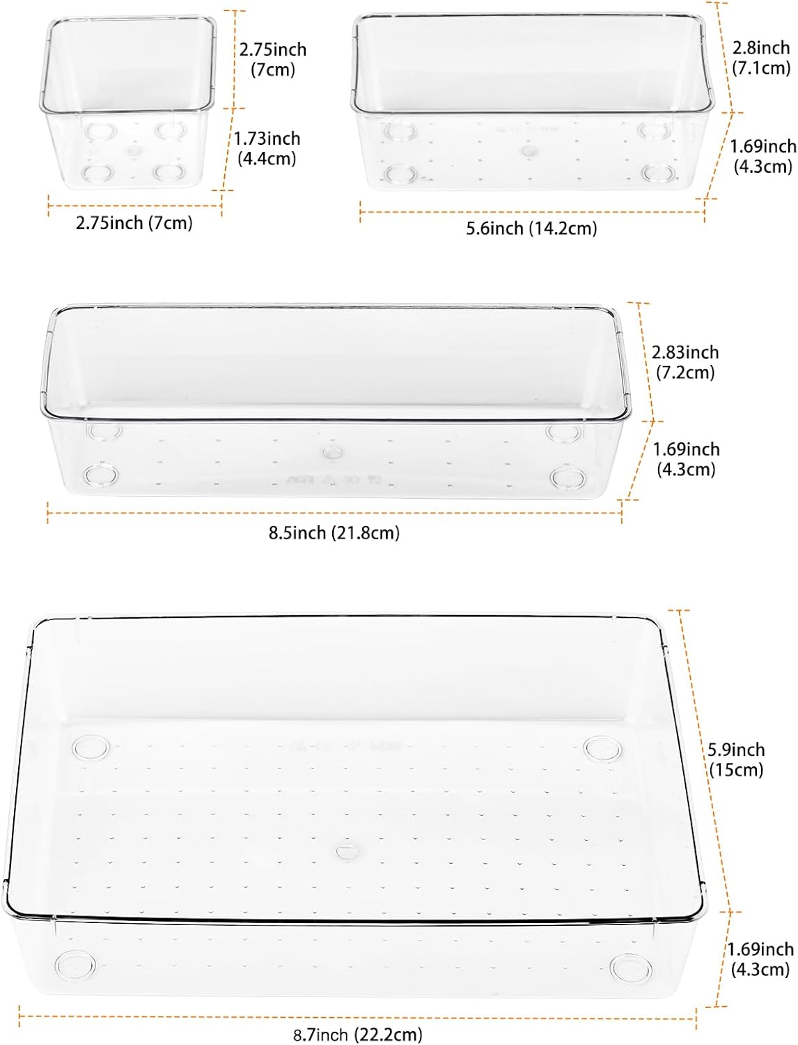 Transform Your Space: Review of 45-Piece Clear Plastic Drawer Organizers for Ultimate Storage Solutions