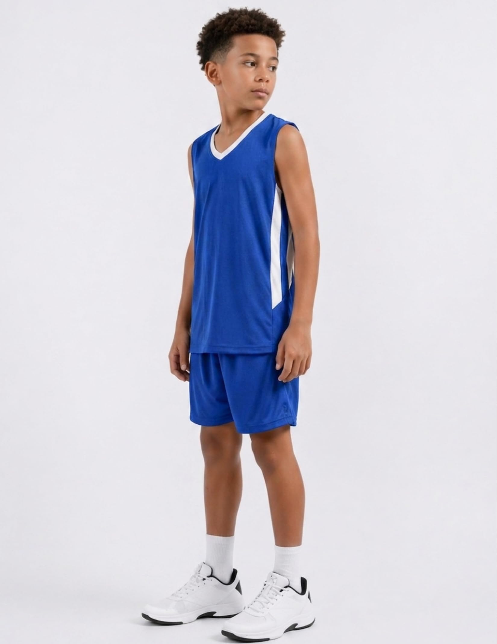 Camisetas de baloncesto atléticas de malla reversible para niños y jóvenes, uniformes de equipo en blanco para deportes