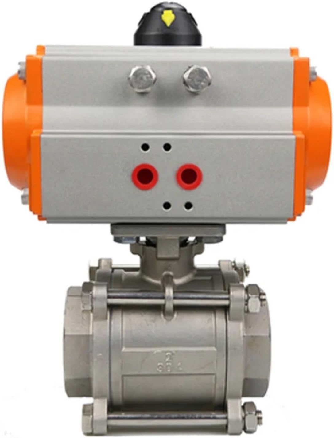 1/4" Three Piece High Platform Pneumatic Ball Valve 304 Stainless steel Q611F-16P(Double acting)