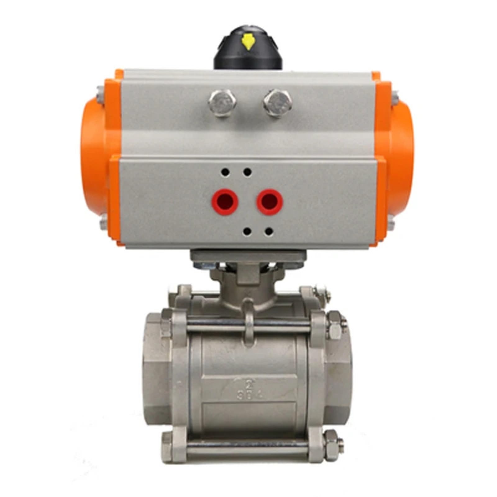 JNURGWLYH DN8 DN10 DN15 DN20 DN25 DN32 DN40 DN50 Three Piece Pneumatic Ball Valve with High Platform 304 Double Acting Cylinder(DN8)