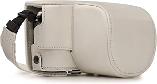 MegaGear Olympus Pen E-PL10, E-PL9 (14-42 mm) Ever Ready - Funda Protectora de Piel con Correa para el Hombro