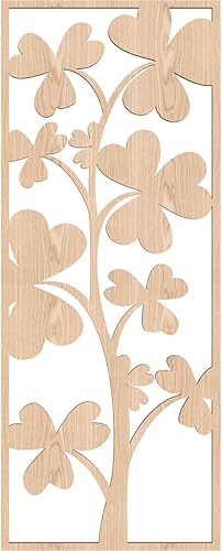 Miniatura 2 de 9 38 pulgadas de ancho x 24 38 pulgadas de alto x 14 pulgadas de alto, Bradford Paneles de pared decorativos de madera de calado, roble rojo