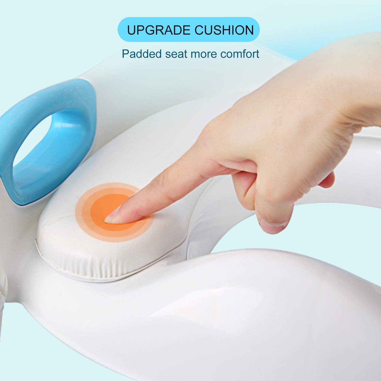 Fedicelly Potty Training Seat Step Stool Ladder Toddlers,Potty Training Toilet Seat Kids,Toilet Training Potty Chair for Boys Girls (Sky Blue) - Image 7