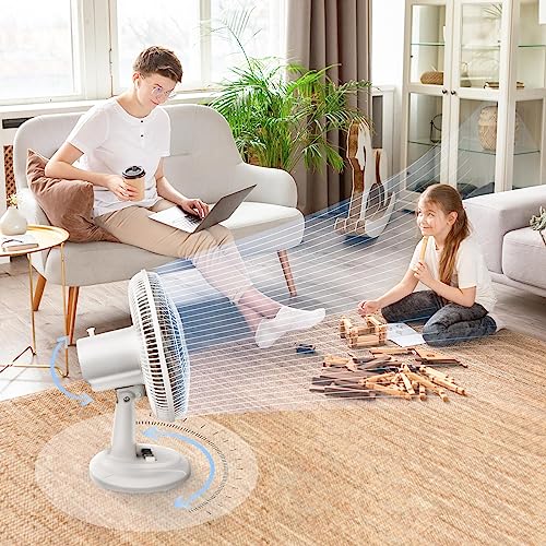 Beyond Breeze Oscillating Table Fan Quiet 3-Speed 12-Inch Adjustable Tilt Fan With Safety Grill thumb #3