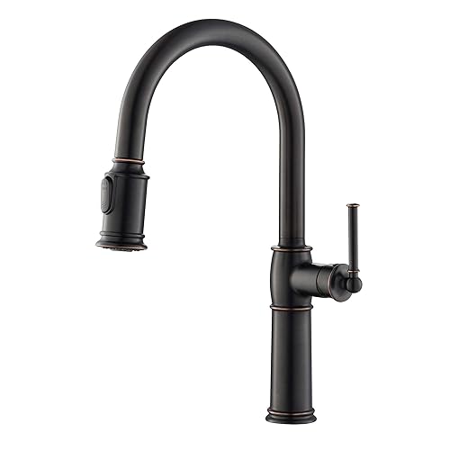KRAUS KPF-1682ORB Sellette Single Handle Pull-Down Kitchen Faucet, Oil Rubbed