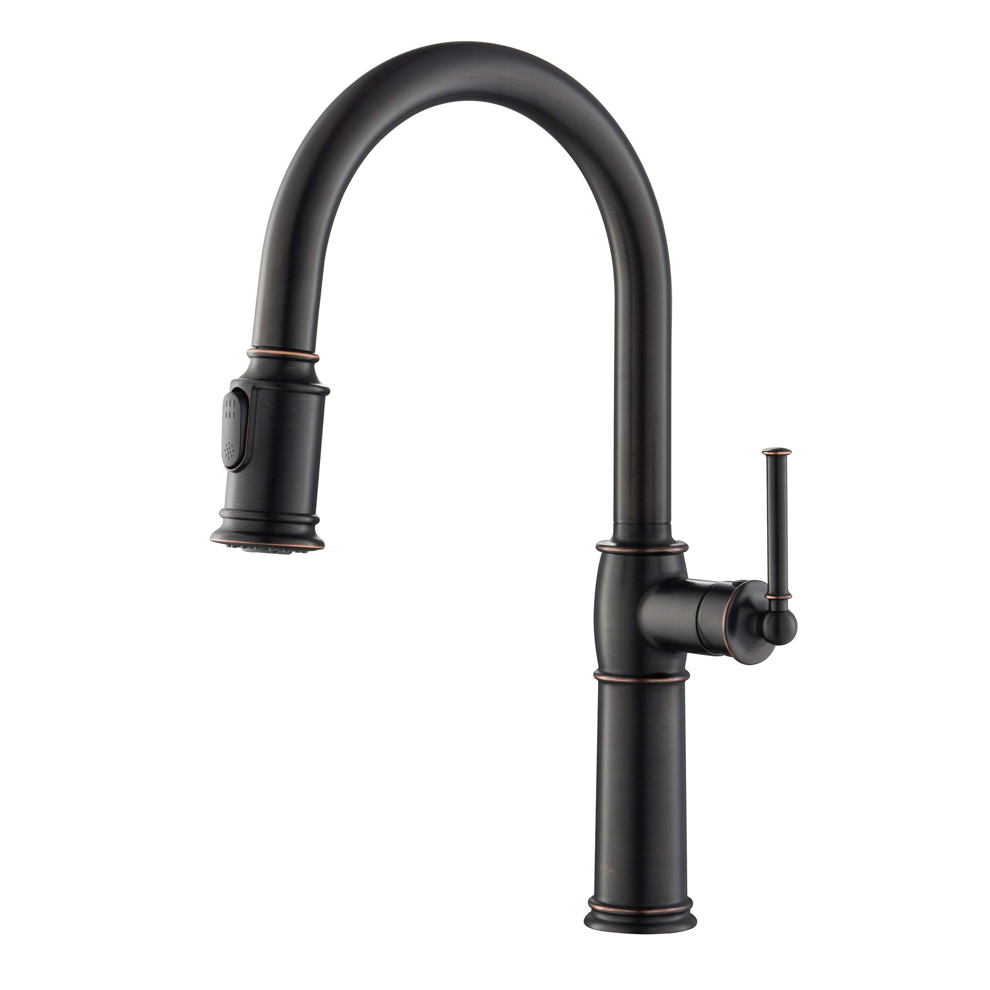 KRAUS KPF-1682ORB Sellette Single Handle Pull-Down Kitchen Faucet, Oil Rubbed Bronze