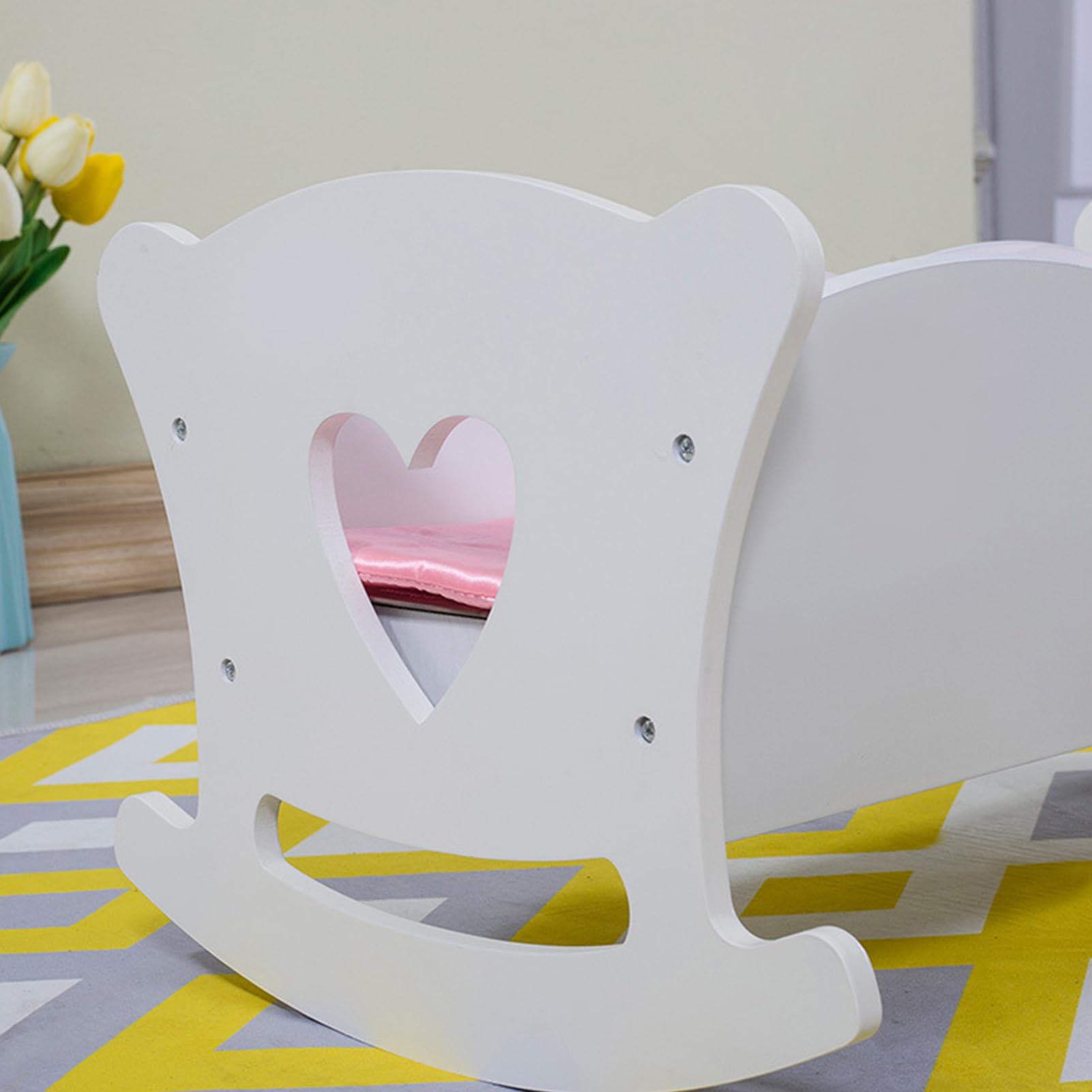Puppenwiege Spielzeug Spaßiges und Niedliches Holzspielset für | Schaukelndes Puppenbett Für Rollenspiele Für und Mädchen im Vorschulalter und Kindergartenkinder