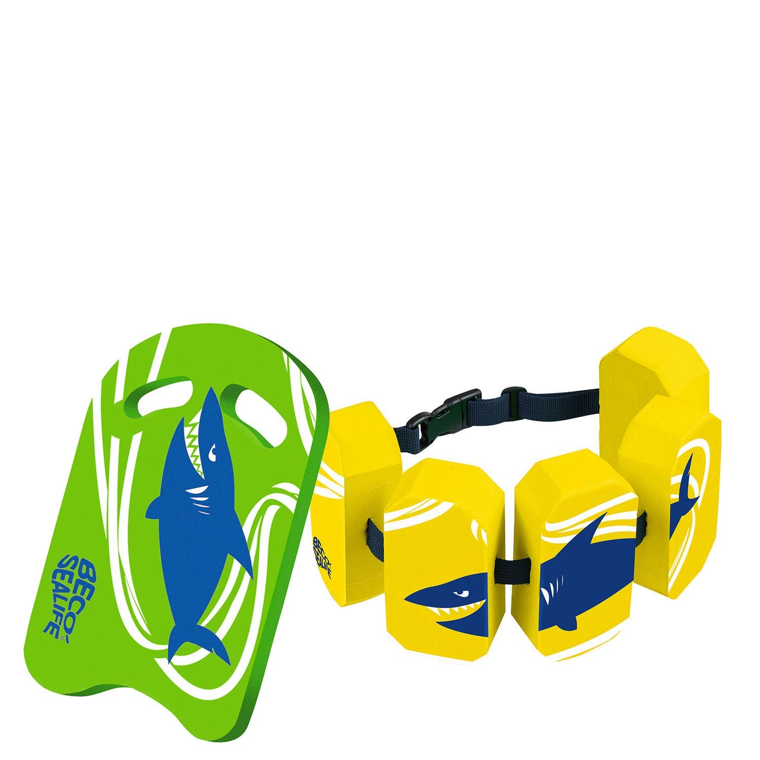 Beco Sealife - Cintura da Nuoto con Kick Board, per Sport Acquatici, Giallo.