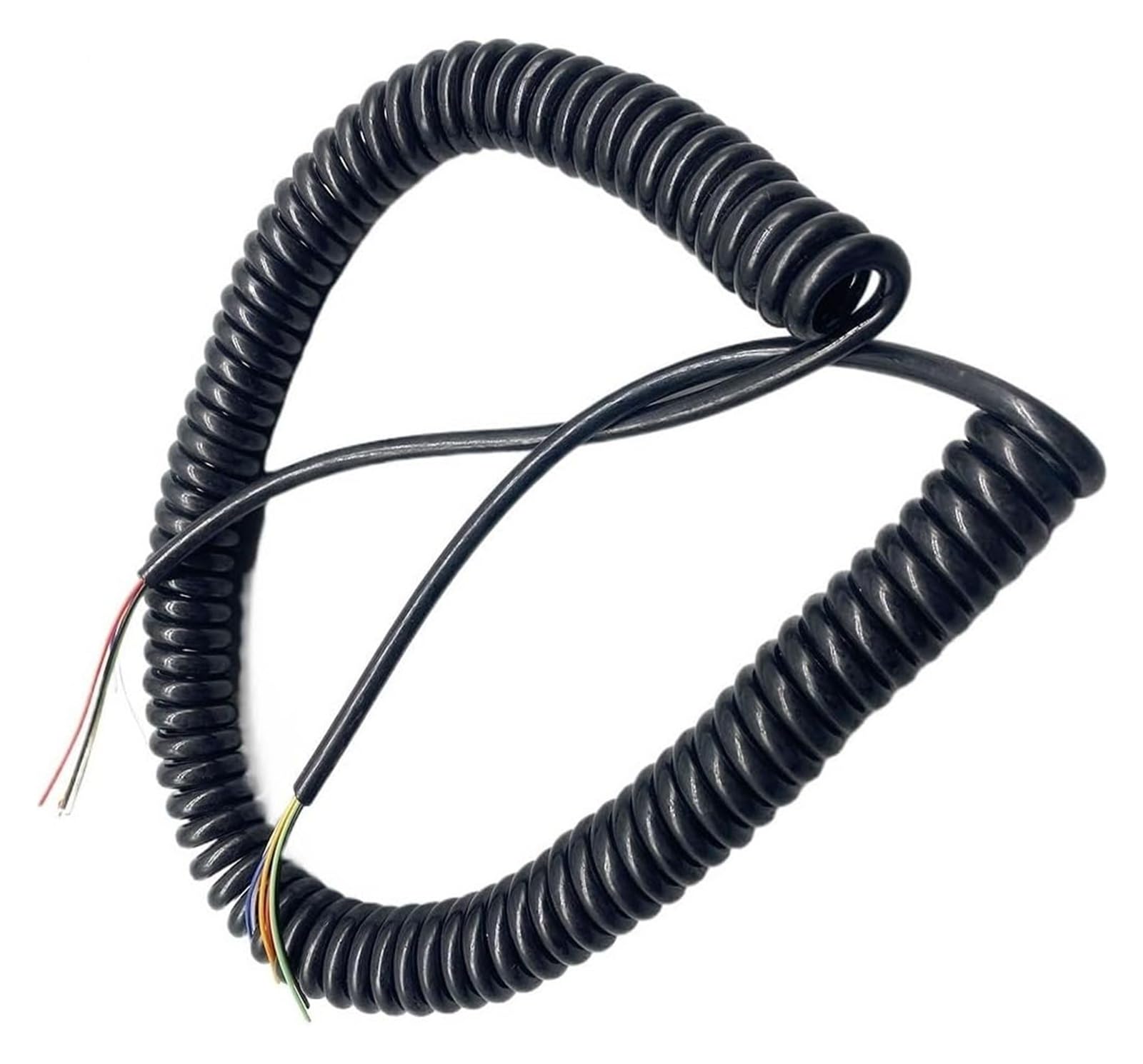 Cavo telefonico Cavo di Alimentazione Flessibile a Spirale, Cavo a Spirale a 8 conduttori, Spina Standard, Cavo di Alimentazione a Molla Elastica multiconduttore(Stretch 3.75 Meters)