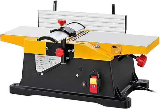 1800w Electric Wood Thicknesser Planer, Multifunctional for Woodworking Electric Planer Machine, Woodworking Benchtop Jointers, Jointer Planer Heavy Duty Benchtop Planer for Wood Cutting Thickness Pl