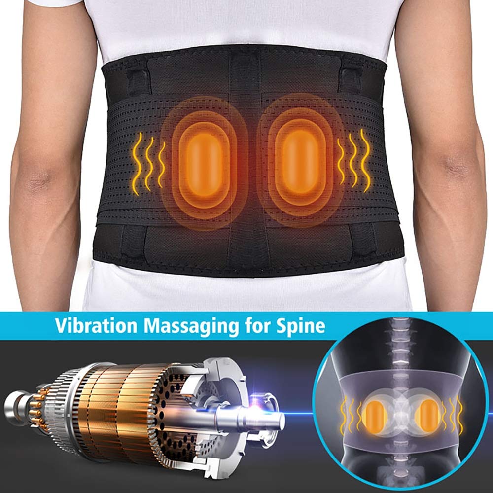 Lombare Fascia Cintura Schiena, massaggiatore Posteriore con Calore, per ernia del Disco, Sciatica, scoliosi, stenosi spinale, Cintura elettrica riscaldata,Europeanstandardplug