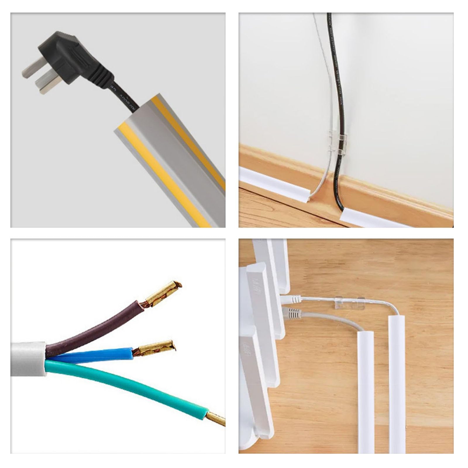 Kabel PVC do zarządzania kablami, organizer przewodów do budynków komercyjnych, placów budowy, lotnisk, stacji kolejowych, metra, odporny na wysokie temperatury, łatwy w instalacji, z klejem, 10, 50,