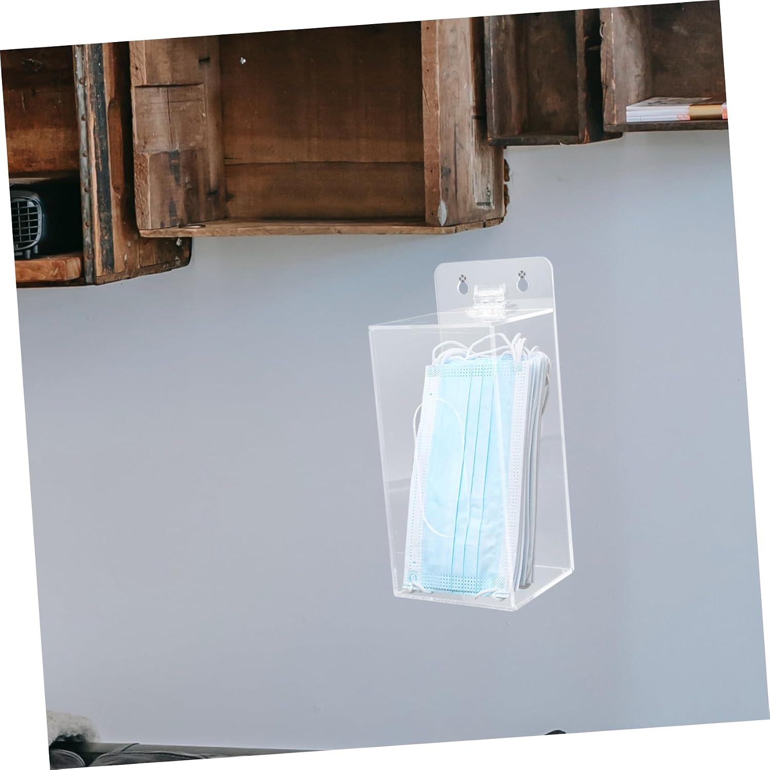 Glove Holder Storage Box Mask Dispenser Wall Mount Acrylic Box for Gloves Mask Holder for Home Office