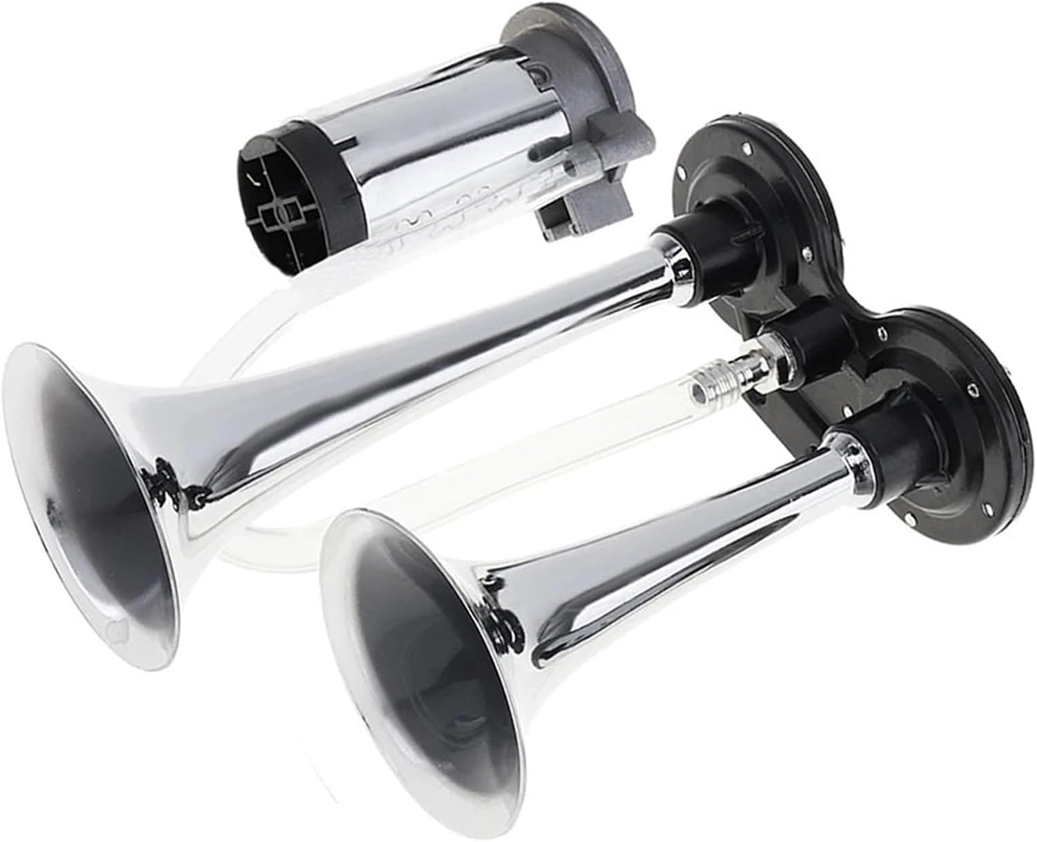 150DB Car Air Horn Super High Pitch Electric Horn Double Tube Air Horn Signal Siren Suitable for Car Truck RV Boat(Electric Style)