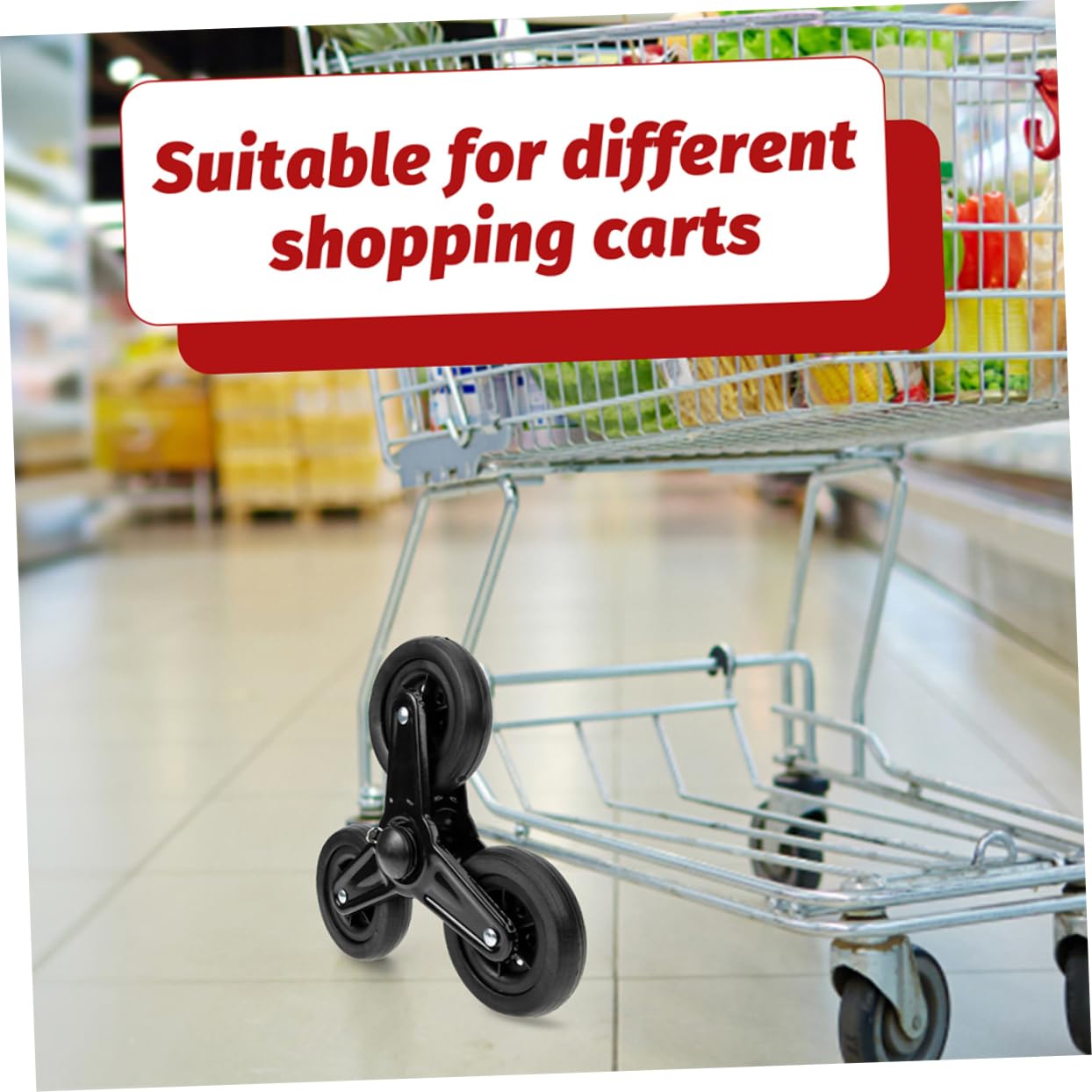 SHINEOFI 2pares Ruedas De Hierro Resistentes Triangulares Carritos Para Escaleras y Facilitar El Transporte