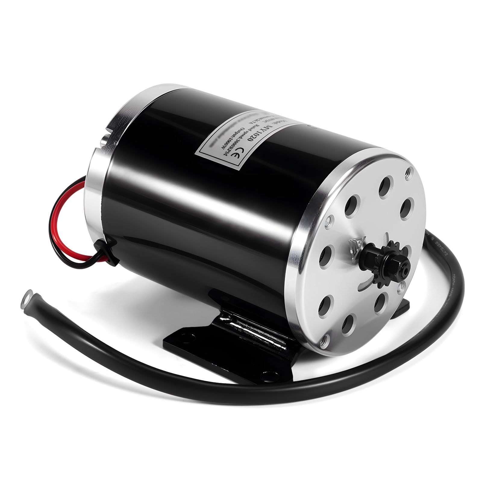 Ytrica 48V 1000W MY1020 Electric Motor 11 Teeth Fit for Scooter E-Bike Go-Kart Electric Mini Bikes - Replace ZY1020G Reversible with 11T Sprocket #25 Chain 6.35 Pitch Reversible Brushed DC Motor