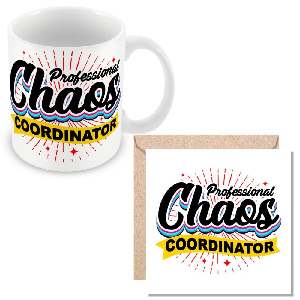 MUGGZ Gift Mug & Card for Boss/Manager - Professional Chaos Coordinator - Giftset - Made in The UK — image 1