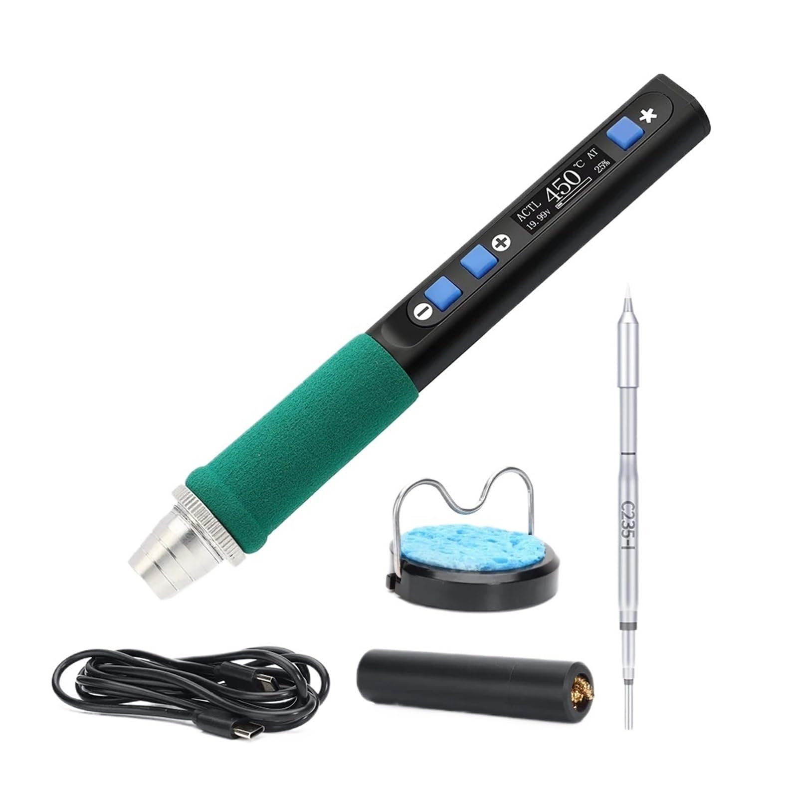 Przenośna Lutownica Szybkie Nagrzewanie I Regulacja Temperatury Obsługa Lutownicy Typu C USB-C Szybkie Ładowanie Długopis Lutowniczy Precyzyjne Podgrzewanie(Set3)