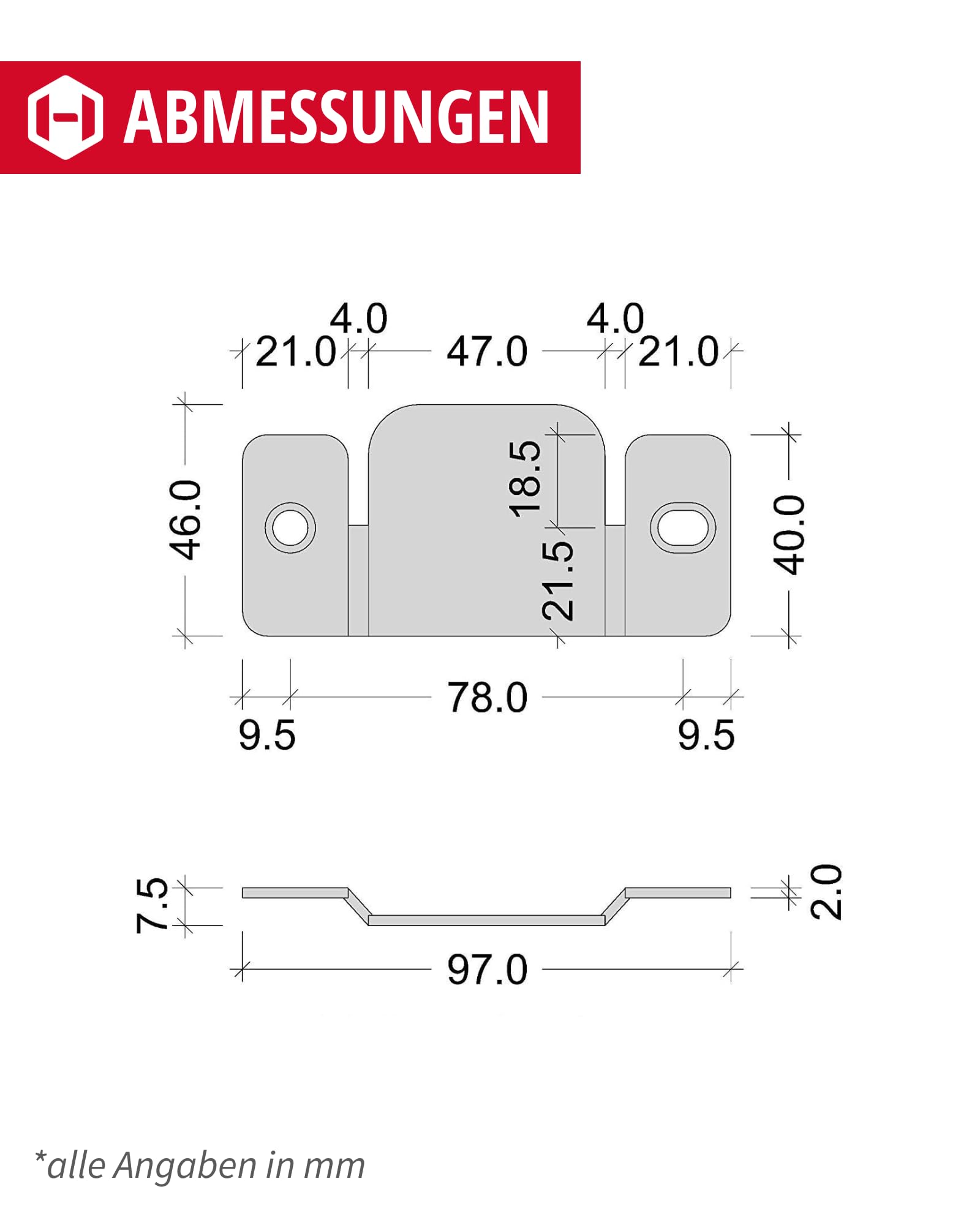 Connettore Per Mobili In Metallo Zincato - Gancio DUO 30mm, Per Montaggio Senza Giunture, 10 Pezzi - Foto 2