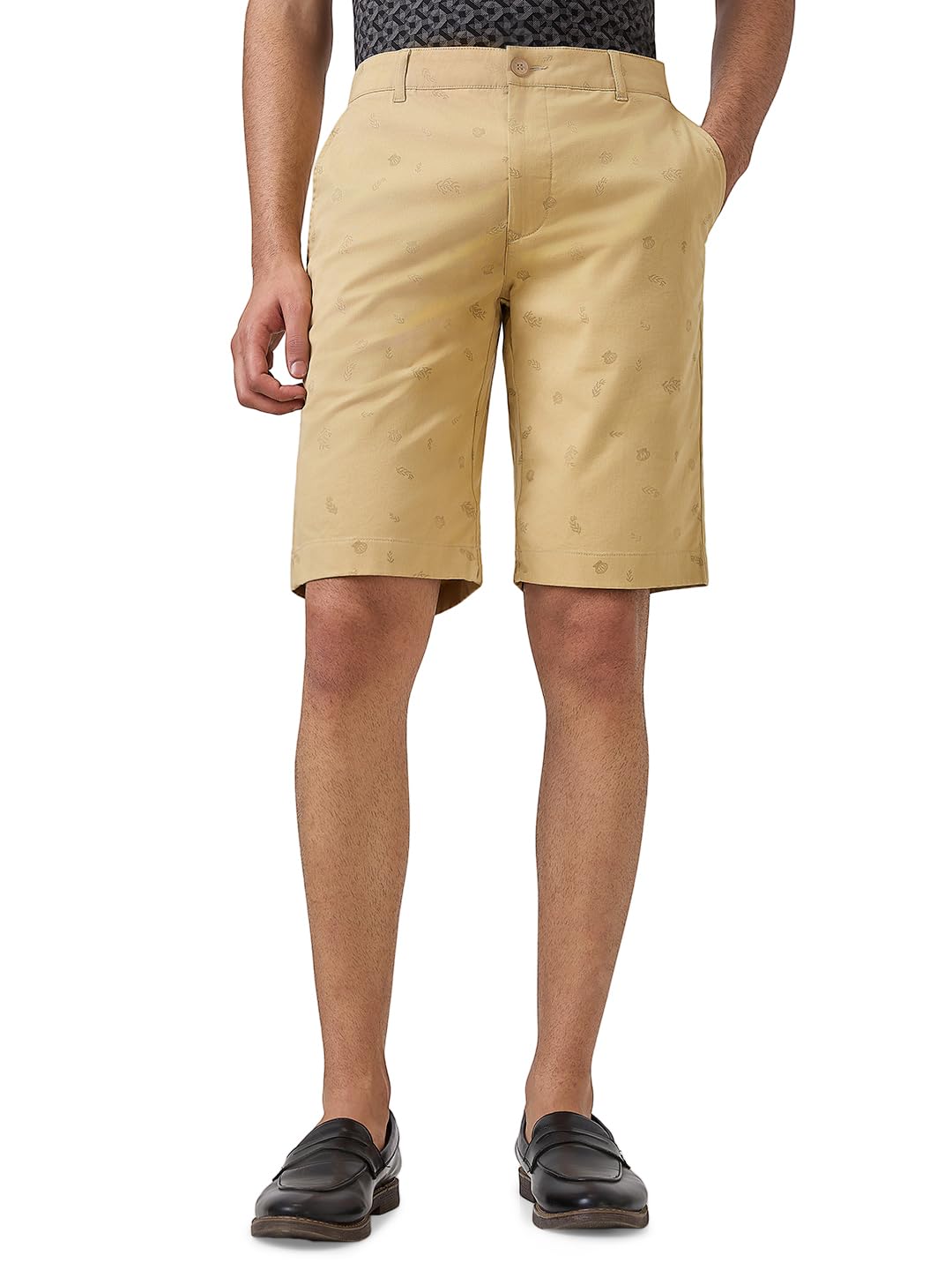Men Regular Fit Print Pattern Cotton Blend Casual Shorts-image-6