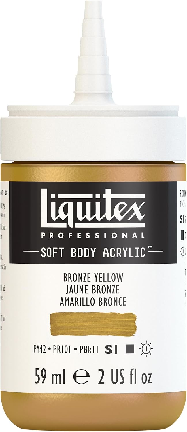 Liquitex Professional Soft Body Acrylic Paint, 59ml (2-oz) Bottle, Bronze Yellow
