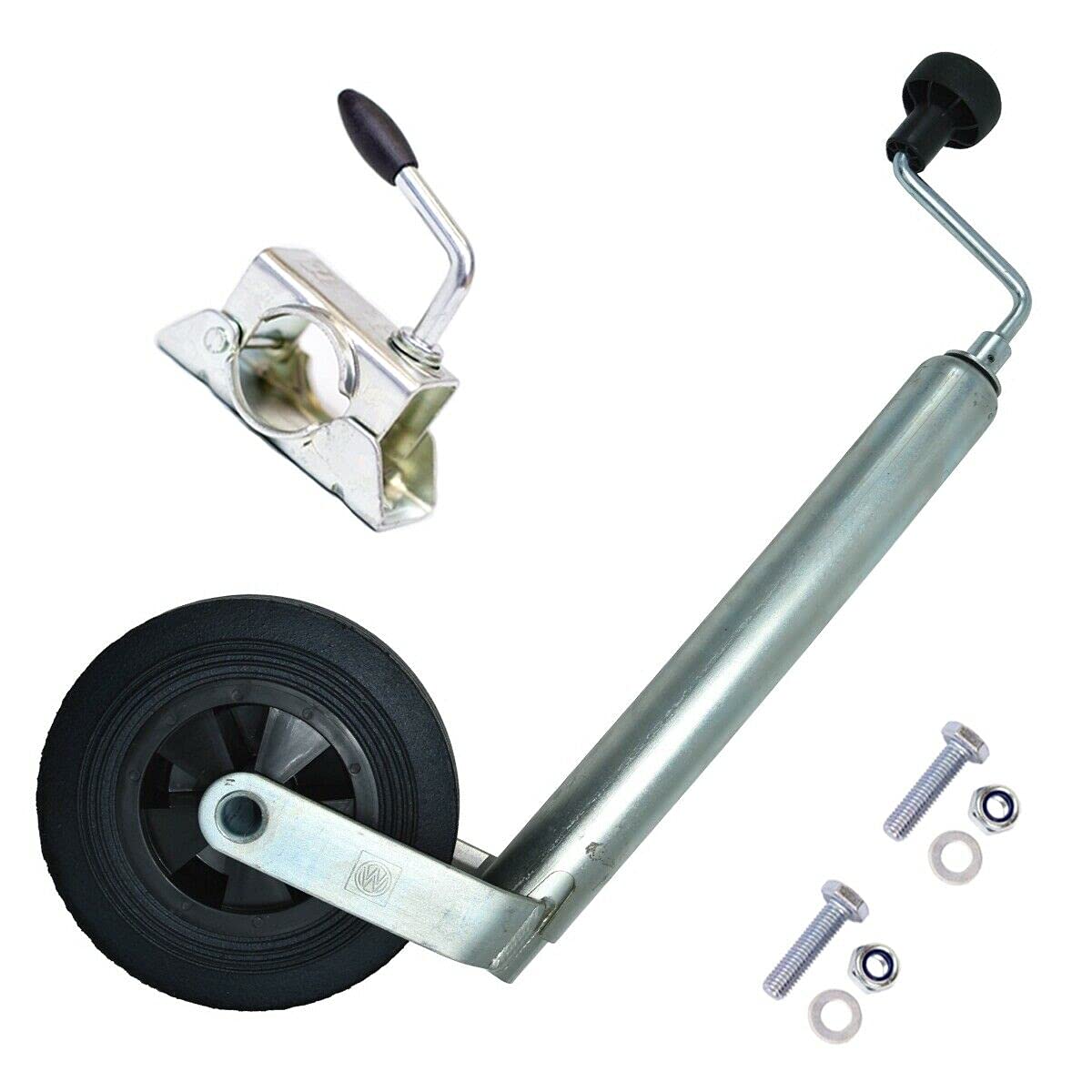 trailer parts4u Ruota di sostegno, 150 kg, 48 mm, con indicatore di