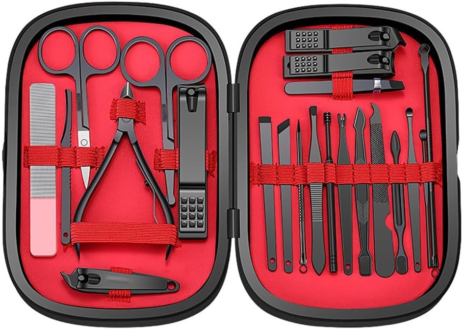 Cuticle Pliers Nail Tools Clipper Professional Pedicure Sleeve Box Set Complete