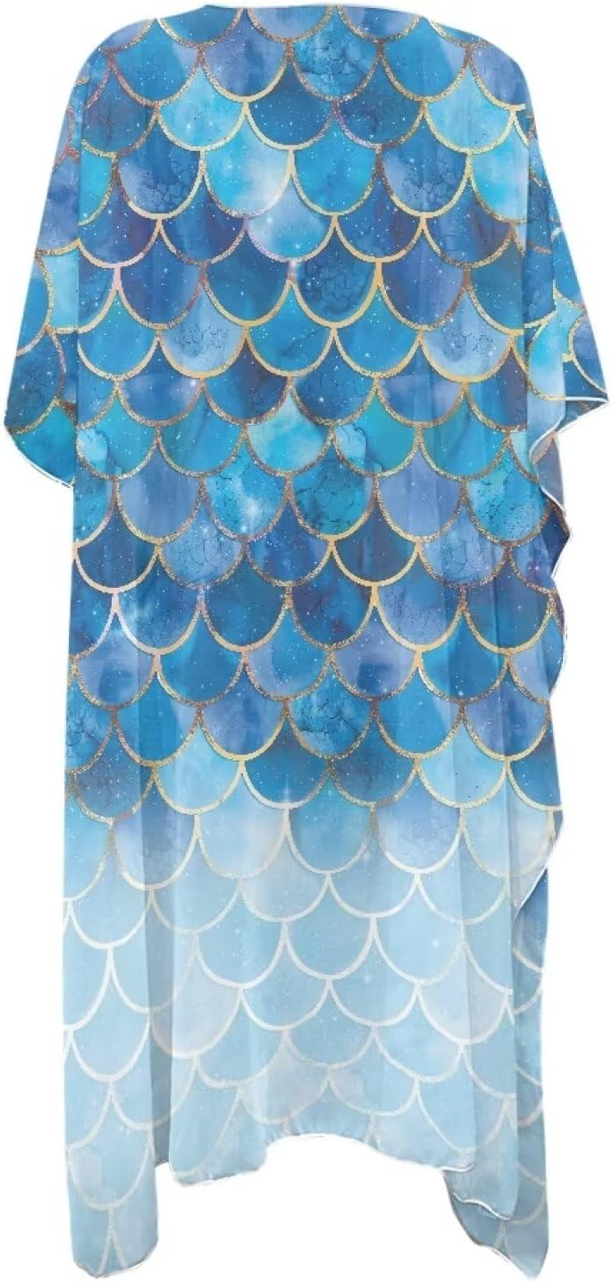 Womens Beach Coverups Casual Kimono Swimsuit Sheer Bikini Cover Up Loose Summer Swimwear Cardigan for Vacation