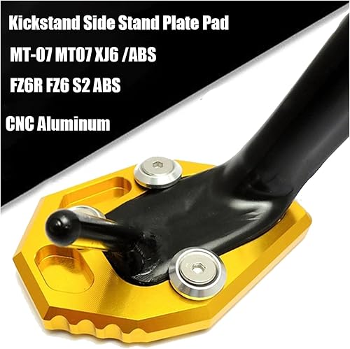 Miniatura 5 de KAnduo Para Yamaha para MT-07 para XJ6 para FZ6 MT-07 MT07 XJ6ABS FZ6R FZ6 ABS Kickstand Ampliar placa de pie lateral Ampliadora Soporte de