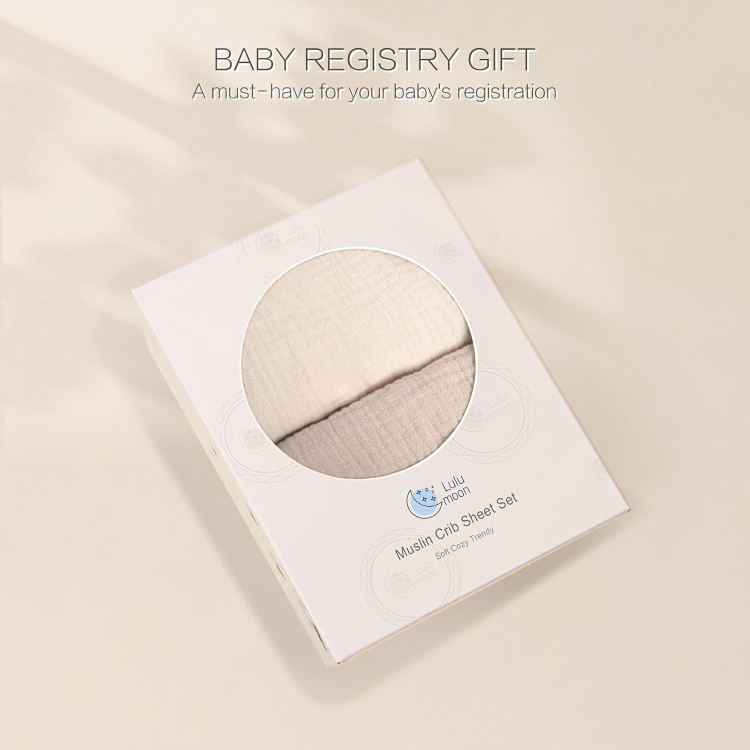 lulumoon Baby Muslin Crib Sheets - Toddler Cotton Fitted Crib Sheets Neutral for Boys and Girls 2Pack