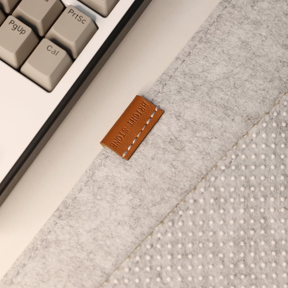 Bright Stone Tapis de bureau en feutre, tapis de souris antidérapant, 89,9 x 40 cm, fournitures de bureau, accessoires de bureau pour la maison et le bureau (Gris clair)