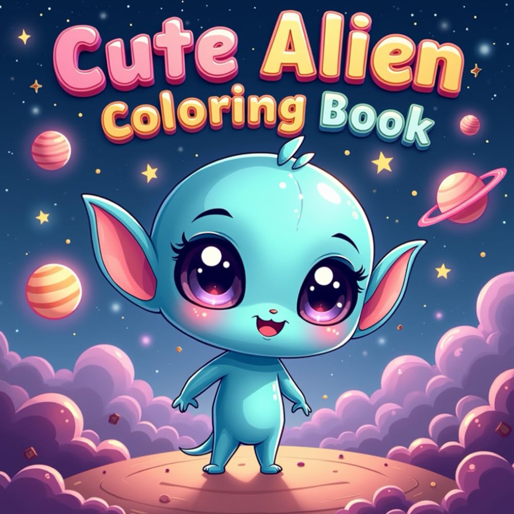 Cute Alien Coloring Book: Adorable Extraterrestrial Designs for All Ages