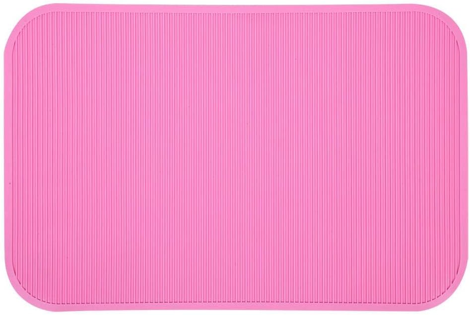Pssopp Pet Grooming Table Slip Resistant Rubber Mat Non-Slip Rubber Mat for Pet Grooming Bathing Training(Pink)