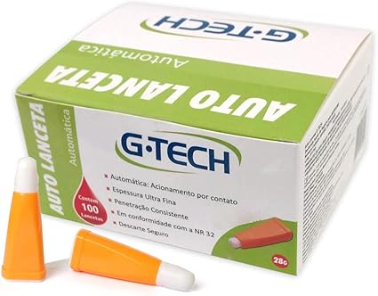 Auto Lanceta Automática G-tech 28g C/ 100 Unidades : Amazon.com.br ...