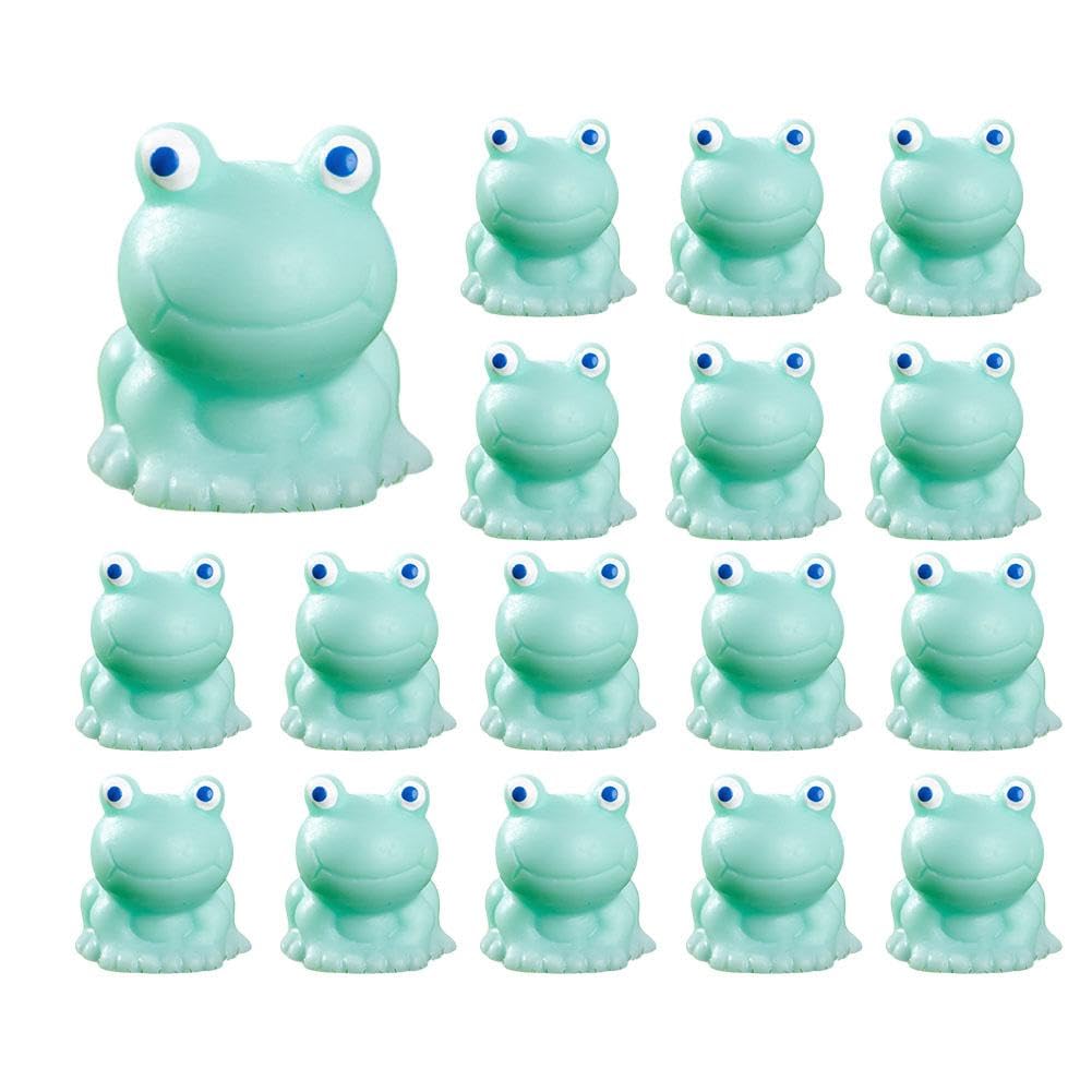 NAUXIU Cielo Meraviglioso 100pcs Tiny Frogs Mini Frogs Figurines, Resin Green Frog Miniature Figurines, Cute Frog Figurines, Miniature Moss Landscape Frog Model for Garden Home Decor