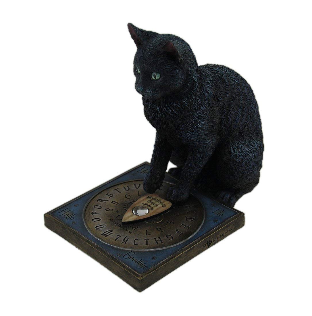 Veronese Design Lisa Parker His Master's Voice Black Cat On Spirit Board Statue