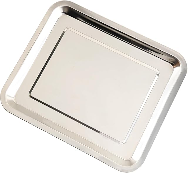 Stainless Steel Baking Tray Pan Compatible with Cuisinart Toaster Oven Tray,Suitable for Cuisinart Air Fryer TOA-060/65