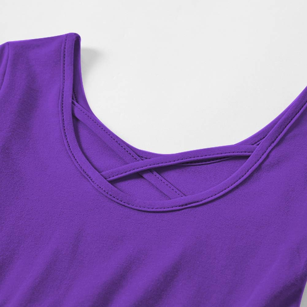 Stelle Girls Short Sleeve Dress Summer Kids Toddler Skater Twirl A Line Solid Color T-Shirt Dress for School Casual 3-12 Y - Image 6