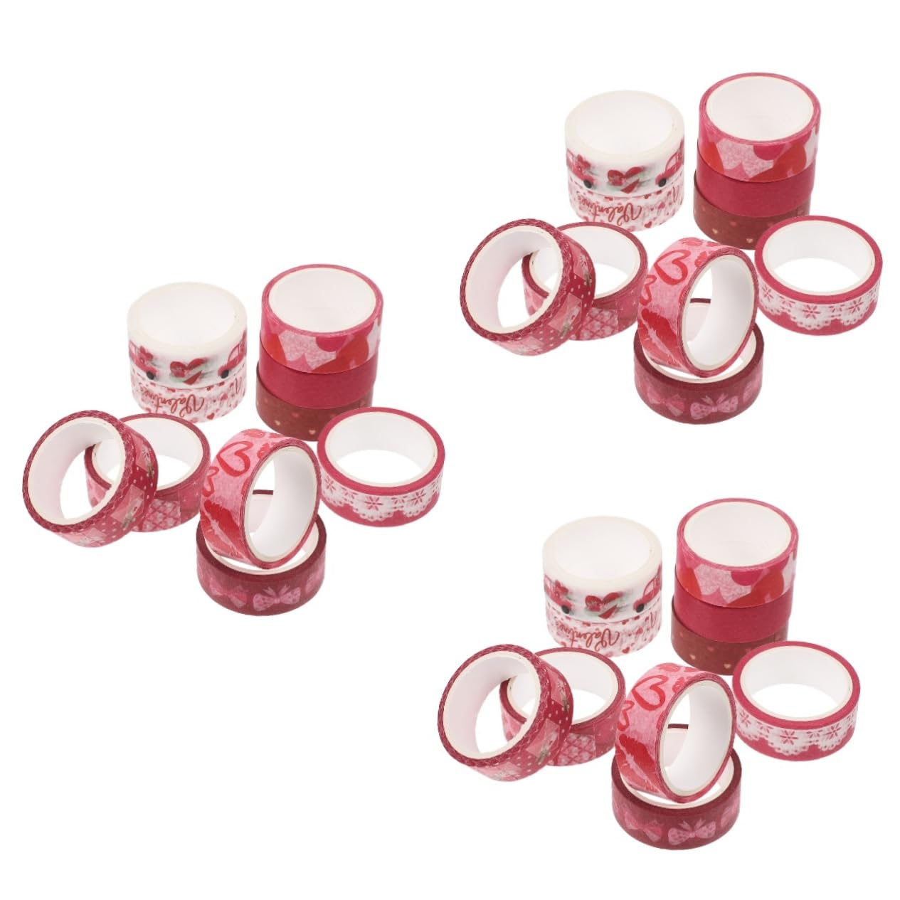 STOBOK 30rollen Teiliges Washi Tape Für Valentinstag Dekorative Klebebänder Für Scrapbooking Handwerk Planer Hochwertige Selbstklebende Masking Tapes Mit Ästhetischen Mustern